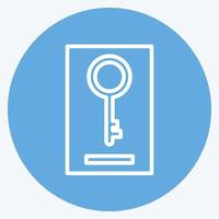 Icon Keywording. suitable for digital web symbol. blue eyes style. simple design editable. design template vector. simple symbol illustration vector