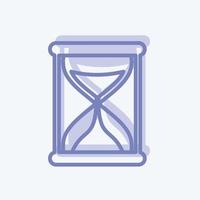 icono de reloj de arena. adecuado para el símbolo de la interfaz web. estilo de dos tonos. diseño simple editable. vector de plantilla de diseño. ilustración de símbolo simple