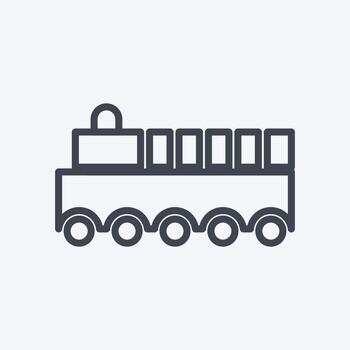 Icon Toy Train. suitable for Toy symbol. line style. simple design editable. design template vector. simple symbol illustration vector