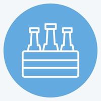 Icon Beer. suitable for Drink symbol. blue eyes style. simple design editable. design template vector. simple symbol illustration vector