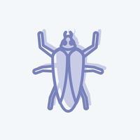cucaracha icono. adecuado para el símbolo animal. estilo de dos tonos. diseño simple editable. vector de plantilla de diseño. ilustración de símbolo simple