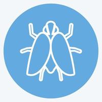Icon Fly II. suitable for Animal symbol. blue eyes style. simple design editable. design template vector. simple symbol illustration vector