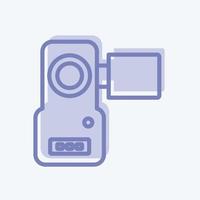Icon Video Camera. suitable for Education symbol. two tone style. simple design editable. design template vector. simple symbol illustration vector