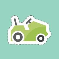 Sticker line cut Farm Vehicles. suitable for Garden symbol. simple design editable. design template vector. simple symbol illustration vector