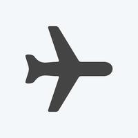 icono de modo avión. adecuado para el símbolo de aplicaciones móviles. estilo de glifo. diseño simple editable. vector de plantilla de diseño. ilustración de símbolo simple