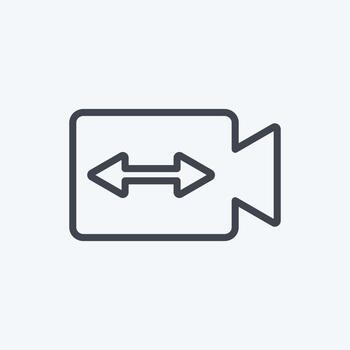 Icon Switch Video. suitable for Photo Editing symbol. line style. simple design editable. design template vector. simple symbol illustration vector