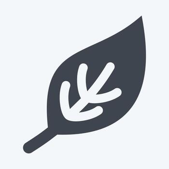 hoja de icono. adecuado para el símbolo de primavera. estilo de glifo. diseño simple editable. vector de plantilla de diseño. ilustración de símbolo simple