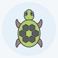 Icon Turtle. suitable for animal symbol. color mate style. simple design editable. design template vector. simple symbol illustration vector