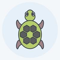 Icon Turtle. suitable for animal symbol. color mate style. simple design editable. design template vector. simple symbol illustration vector