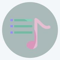 opciones de música de icono. adecuado para el símbolo de la música. estilo plano diseño simple editable. vector de plantilla de diseño. ilustración de símbolo simple