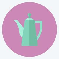 Icon Porcelain Teapot. suitable for Drink symbol. flat style. simple design editable. design template vector. simple symbol illustration vector
