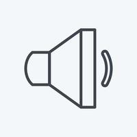 Icon Speaker 1. suitable for web interface symbol. line style. simple design editable. design template vector. simple symbol illustration vector
