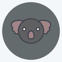 Icon Koala. suitable for Animal symbol. color mate style. simple design editable. design template vector. simple symbol illustration vector