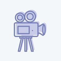 Icon Video Camera. suitable for Wedding symbol. two tone style. simple design editable. design template vector. simple symbol illustration vector