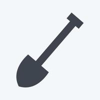 Icon Hand Shovel. suitable for garden symbol. glyph style. simple design editable. design template vector. simple symbol illustration vector