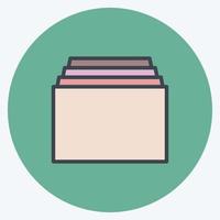 Icon Tabs. suitable for web interface symbol. color mate style. simple design editable. design template vector. simple symbol illustration vector