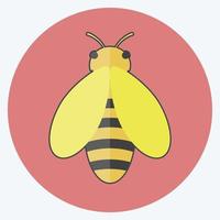 Icon Bee. suitable for animal symbol. flat style. simple design editable. design template vector. simple symbol illustration vector