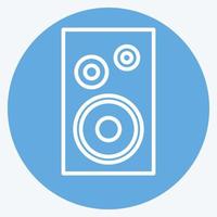 icono de un solo altavoz. adecuado para el símbolo de la música. estilo de ojos azules. diseño simple editable. vector de plantilla de diseño. ilustración de símbolo simple