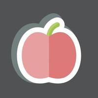 Sticker Apple. suitable for Garden symbol. simple design editable. design template vector. simple symbol illustration vector