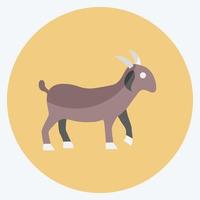 Icon Goat. suitable for Garden symbol. flat style. simple design editable. design template vector. simple symbol illustration vector