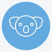 Icon Koala. suitable for Animal symbol. blue eyes style. simple design editable. design template vector. simple symbol illustration vector