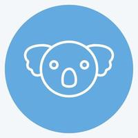 Icon Koala. suitable for Animal symbol. blue eyes style. simple design editable. design template vector. simple symbol illustration vector