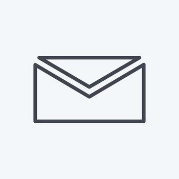 Icon Mail. suitable for Mobile Apps symbol. line style. simple design editable. design template vector. simple symbol illustration vector