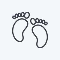 Icon Baby Feet. suitable for Baby symbol. line style. simple design editable. design template vector. simple symbol illustration vector