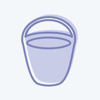 cubo de agua de icono. adecuado para el símbolo del jardín. estilo de dos tonos. diseño simple editable. vector de plantilla de diseño. ilustración de símbolo simple