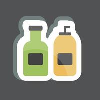 pegatinas de botellas de crema. adecuado para el símbolo de spa. diseño simple editable. vector de plantilla de diseño. ilustración de símbolo simple