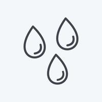 icono de lluvia ligera. adecuado para el símbolo de primavera. estilo de línea diseño simple editable. vector de plantilla de diseño. ilustración de símbolo simple