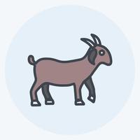 Icon Goat. suitable for Garden symbol. color mate style. simple design editable. design template vector. simple symbol illustration vector