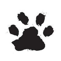 Ink Dog Paw, grunge style, Vector. vector