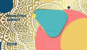 Mandala ornate background for marketing agency vector