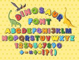 Font design for english alphabets and numbers vector