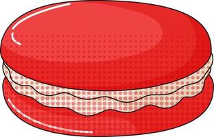 Macaron in red color vector