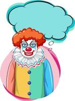 Clown with bubble speech vector