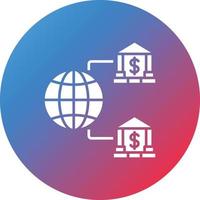 Internet Banking Glyph Circle Gradient Background Icon vector