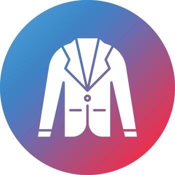 icono de fondo degradado de círculo de glifo de esmoquin vector