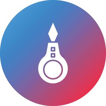 icono de fondo degradado de círculo de glifo de enhebrador vector