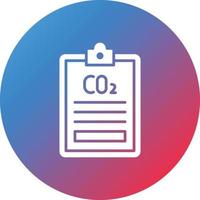 Carbon dioxide Report Glyph Circle Gradient Background Icon vector