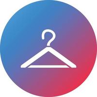 Clothes Hanger Glyph Circle Gradient Background Icon vector