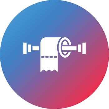 Tissue Roll Glyph Circle Gradient Background Icon vector