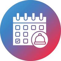 Reminder Glyph Circle Gradient Background Icon vector