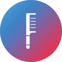Comb Glyph Circle Gradient Background Icon vector