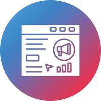 SEM Glyph Circle Gradient Background Icon vector