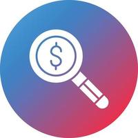 Money Forensics Glyph Circle Gradient Background Icon vector