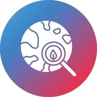 Global Research Glyph Circle Gradient Background Icon vector
