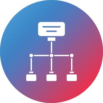Workflow Glyph Circle Gradient Background Icon vector