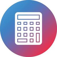 Calculator Glyph Circle Gradient Background Icon vector